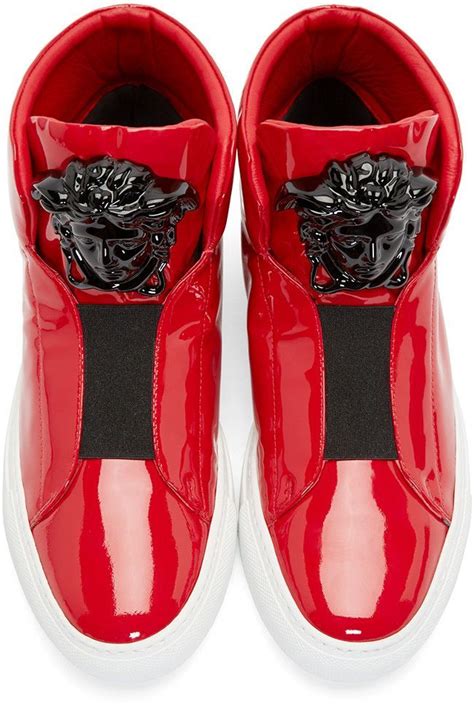 versace medusa high top sneakers.